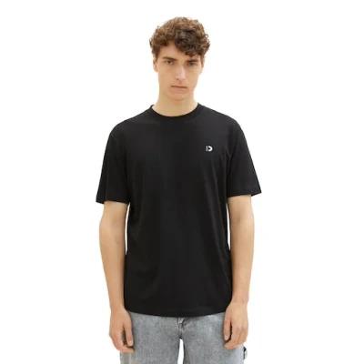 Abbildung von TOM Tailor Denim Tshirt basic, Herren, Größe: Large, Black