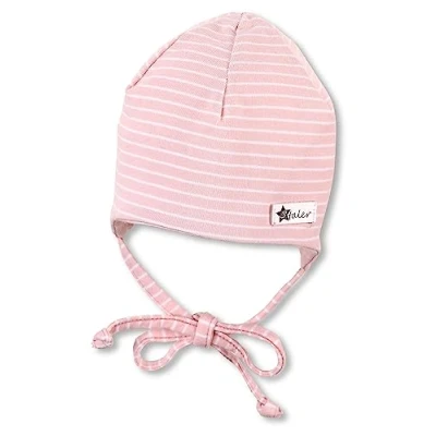 Abbildung von Sterntaler® Schlupfmütze OCS Beanie (1 St., Mütze Kinder mit Ringeln tragbar und ohne Umschlag) Babymütze aus Baumwolle Bindeband Ohrenklappen