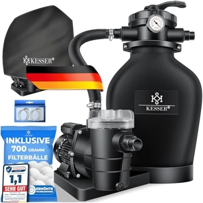 Abbildung von KESSER Sandfilteranlage, Sandfilteranlage Sandfilter 700g Filterbälle ersetzen 25kg