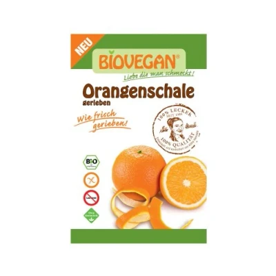 Abbildung von Bio Vegan Orangenschale, gerieben 10g Backzutat,