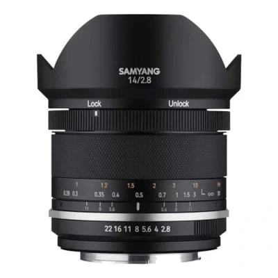 Abbildung von Samyang MF 14mm F2,8 MK2 für Nikon F AE Weitwinkel Objektiv manueller Fokus Vollformat und APS C Festbrennweite Mount, 2. Generation D7200, D750, D810, D500, D7500, D850, D780, D6