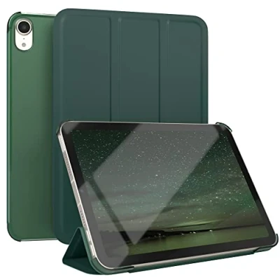 Abbildung von EAZY Case Schutzhülle für iPad Mini 6 2021 Hülle 8.3 Zoll Smart Cover Tablet Smartcase zum Aufstellen Klapphülle mit Standfunktion Sleep Wake Up Funktion Tasche Kunstleder Etui Grün