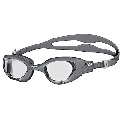 Abbildung von arena Schwimmbrille The One clear grey white, sebstjustierender Nasensteg