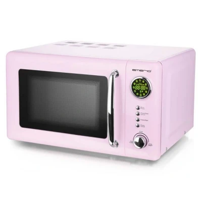 Abbildung von Emerio Mikrowelle Retro Design MW 112141.1 rosa/pink, Strom