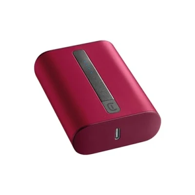 Abbildung von Cellularline Tragbare Ladegeräte Extra kompaktes tragbares Ladegerät 10000Mha USB C Power Delivery 20W für iPhone 18W adaptiver Anschluss Samsung Rot