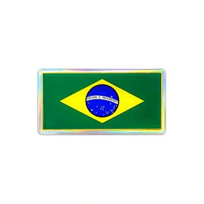 Abbildung von Quattroerre 464 Sticker Flagge Brasilien mm 80 x 40 3d