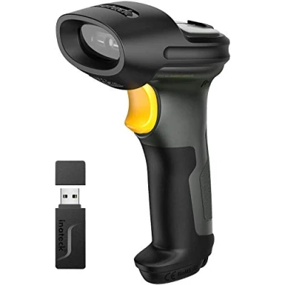Abbildung von Inateck Barcode Scanner Bluetooth, 1D Wirless Scanner, 100M Übertragungsreichweite 2,4GHz, 2600 mAh Akkukapazität, Scannen Barcodes auf dem Bildschirm, Pro 7