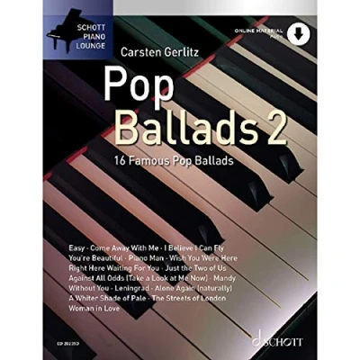Abbildung von Pop Ballads 2: 16 bekannte Melodien. Band 2. Klavier (Keyboard). (Schott Piano Lounge, 2)