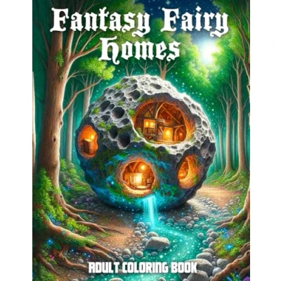 Abbildung von Fantasy Fairy Homes Adult Coloring Book: Discover 80 Grayscale Illustrations of Enchanted Dwellings and Magical Scenes for Relaxation Stress Relief