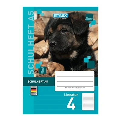 Abbildung von 10 x Landre Schulheft A5 16 Blatt 80 g/qm Lineatur 4 (liniert)