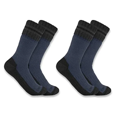 Abbildung von Carhartt Herren Schwere Stiefelsocken aus Synthetikwollmischung, 2 Paar, Denim, L