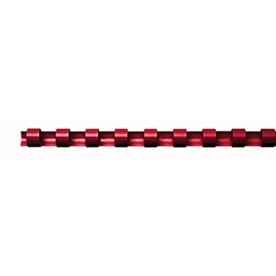 Abbildung von Fellowes 5332202 Buchbinderücken aus Kunststoff, Durchmesser 16 mm, 25 Stück, rot