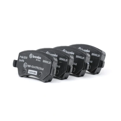 Abbildung von BREMBO P 86 021X Bremsbelagsatz exkl. Verschleißwarnkontakt mit Bremssattelschrauben Zubehör VOLVO: V60 I, XC60 S60 II