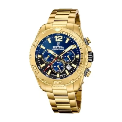 Abbildung von Festina F20684/3 Herren Armbanduhr Chronograph Goldfarben/Grün