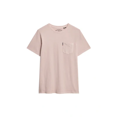 Abbildung von Superdry Classic Essential Pocket Tshirt basic, Herren, Größe: Small, Washed dusky pink