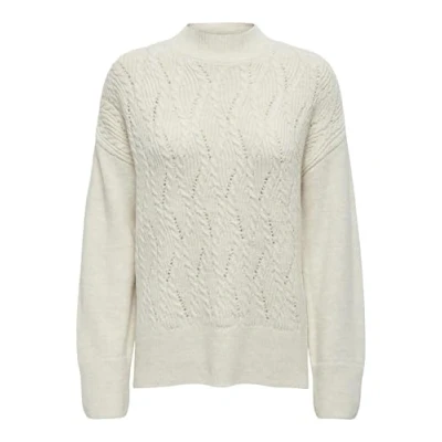 Abbildung von ONLY Damen ONLLEISE Freya LS HIGH Neck KNT Pullover, Whitecap Gray, Large