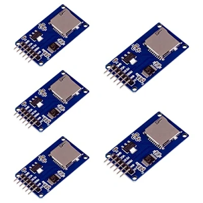 Abbildung von ANGEEK 5 Stück Micro SD SPI Reader Module Speicher TF Karte Shield Modul kompatibel mit Arduino
