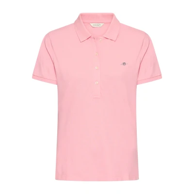 Abbildung von GANT Damen Slim Sheild Cap Sleeve Pique Polo Polohemd, Geranium PINK, XS