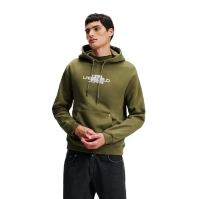 Abbildung von KARL LAGERFELD JEANS, Herren, Regular Foil Logo Hoodie, Efeugrün, Gross