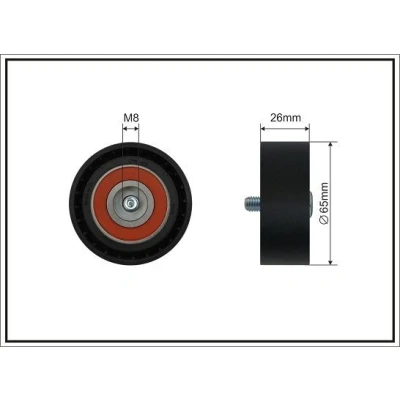 Abbildung von CAFFARO 500711 Umlenkrolle FORD: Transit Custom V362 Kastenwagen, Bus