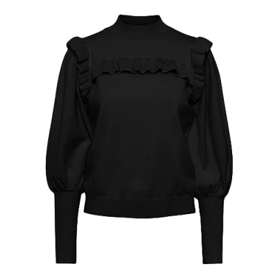 Abbildung von YAS Yasjum Strickpullover, Damen, Größe: Small, Black