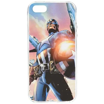 Abbildung von ERT GROUP Handyhülle für Apple Iphone 5/5S/SE Original und offiziell Lizenziertes Marvel Muster Captain America 015 optimal an die Form des Handy angepasst, hülle aus TPU