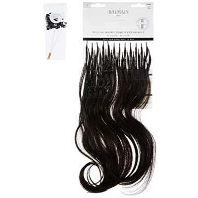Abbildung von Balmain Micro Ring Extensions Human Hair 50 Stück 40 Cm Länge Farbe Dunkelbraun #3