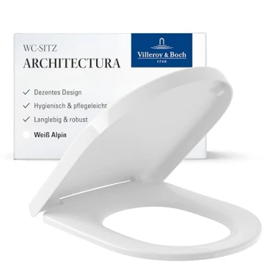 Abbildung von Villeroy &amp; Boch 98M96101 WC Sitz Architectura Weiß, 48.8 x 39.2 7.2 centimeters
