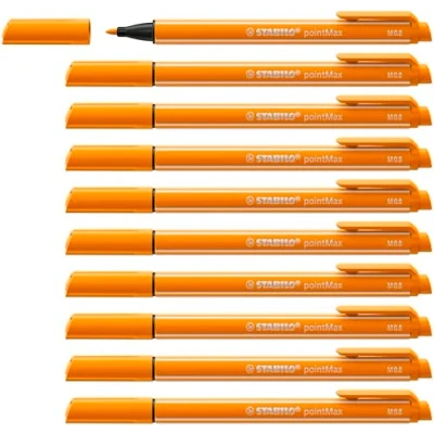 Abbildung von Filzschreiber STABILO pointMax 10er Pack orange