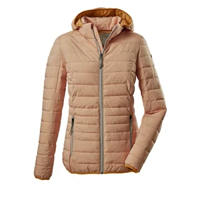 Abbildung von G.I.G.A. DX Damen Casual Funktionsjacke in Daunenoptik mit abzippbarer Kapuze Uyaka Stripe, hellapricot, 48, 34313 000
