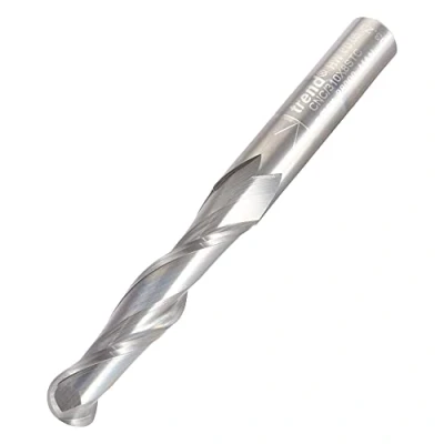 Abbildung von Trend CNC Fräser, 8 x 42 70 mm, Bullnose mit zwei Rillen, spiralförmiger Schnitt