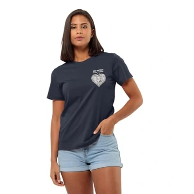 Abbildung von Jack Wolfskin Discover Heart Sport Tshirt, Damen, Größe: XS, Night blue