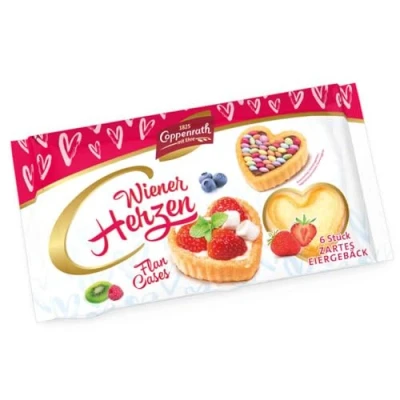 Abbildung von Coppenrath Torteletts Wiener Herzen zartes Eiergebäck (14 x 100 g)