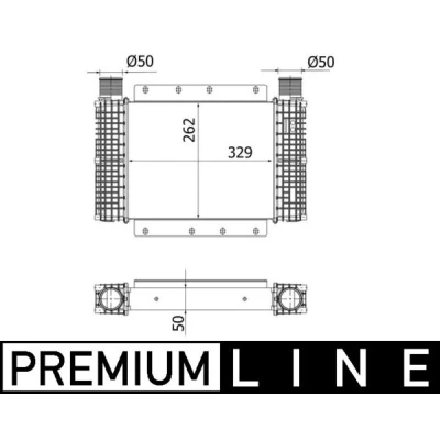 Abbildung von MAHLE ORIGINAL CI 544 000P Ladeluftkühler
