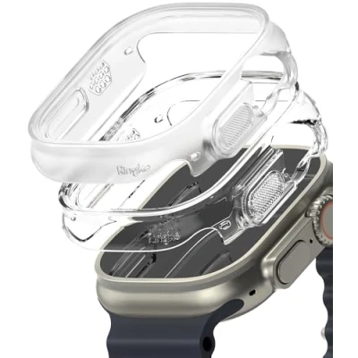 Abbildung von Ringke Slim Case [2 Stück] Kompatibel mit Apple Watch Ultra 2 (2023) / 49mm Hülle Hart PC Cover Clear &amp; Alpine