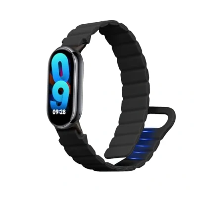 Abbildung von kwmobile Ersatzarmband kompatibel mit Xiaomi Mi Band 8 / 9 Armband Fitnesstracker Silikon Magnetverschluss
