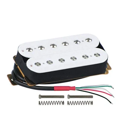 Abbildung von FLEOR E Gitarren Tonabnehmer Doppelspulen Humbucker 50 mm Keramik Hals Weiß