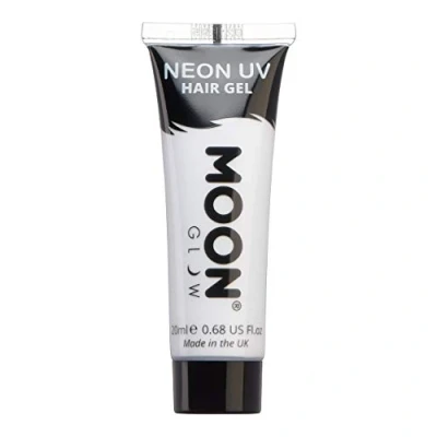 Abbildung von Moon Glow, Neon UV Haargel Temporäre auswaschbare Haarfarbe, Spike und Leuchten! (Weiß, 20 ml (1 Stück))