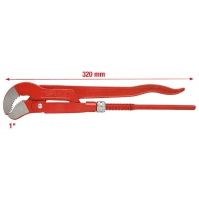 Abbildung von KS TOOLS 113.1000 Rohr / Wasserpumpenzange 320, 60mm ohne Handgriff Chrom Vanadium Stahl