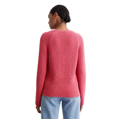 Abbildung von Marc O&#039;Polo Longsleeve V NECK Strickpullover, Damen, Größe: Large, Blushed berry