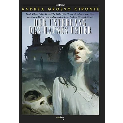 Abbildung von Der Untergang des Hauses Usher: Graphic Novel. Nach Edgar Allan Poe, adaptiert von Dacia Palmerino und gezeichnet Andrea Grosso Ciponte (Dust Novel: Herausgegeben Michele Sciurba)