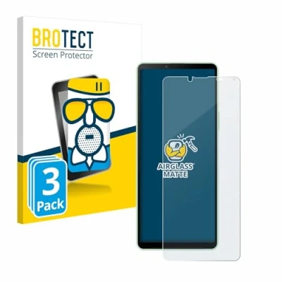 Abbildung von BROTECT Entspiegelungs Schutzglas für Sony Xperia 10 V (3 Stück) Schutz Folie Panzerfolie Glas Matt [Extrem Kratzfest 9H, Anti Reflex]