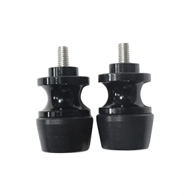 Abbildung von LongGreat CNC Aluminium Ständeraufnahme Bobbins 2 stücke 6mm Motorrad Schwinge Sliders Spulen Ständer Schraube Für Aprilia RS660 RSV4 Tuono660 SR50 SX125 RS125 Tuono v4 RS4 125 (Schwarz)