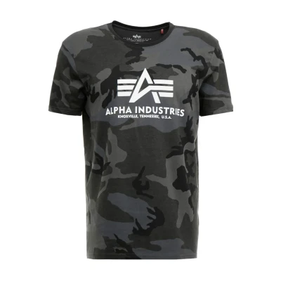 Abbildung von Alpha Industries T CAMO Tshirt print, Herren, Größe: XS, Black