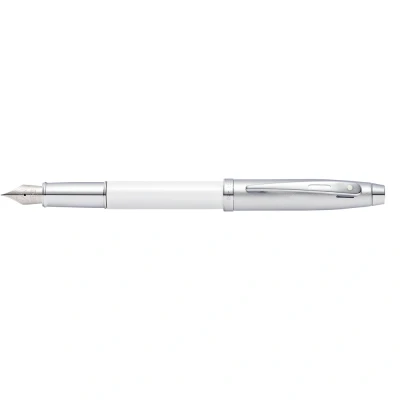 Abbildung von Sheaffer 100 White Lacquer / Chrome Cap FP M Kostenlose Gravur