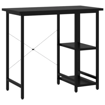 Abbildung von vidaXL Computertisch Industriell Schreibtisch Arbeitstisch Bürotisch PC Tisch Büro Laptoptisch Büromöbel Schwarz 80x40x72cm MDF Metall
