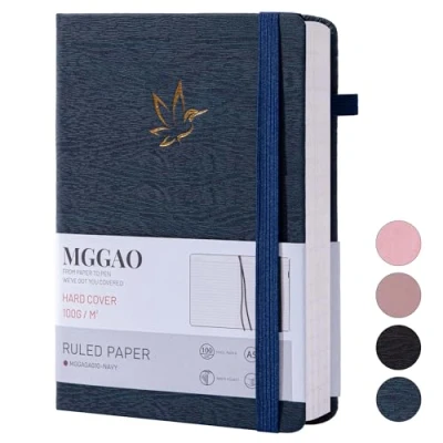 Abbildung von MGGAO Liniertes Journal Notizbuch, Schreibjournale, College liniert, 320 Seiten, Hardcover 100 g/m² Papier, A5 Größe für Arbeit, Business, Studium