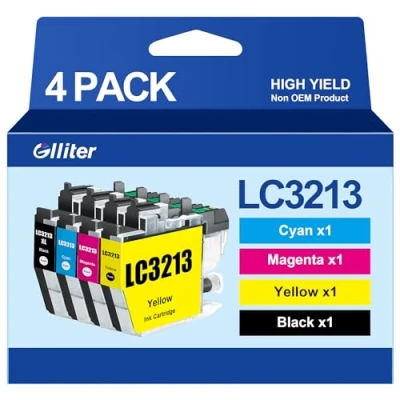 Abbildung von LC 3213 LC3211 Kompatibel Druckerpatronen für Brother LC3213 DCP J572DW J772DW J774DW MFC J497DW J491DW J890DW J895DW (Schwarz Cyan Magenta Gelb, 4er Pack)