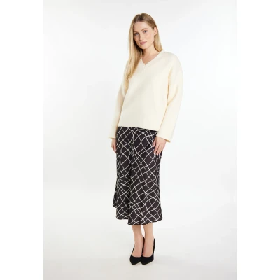 Abbildung von DREIMASTER Klassik Damen Strickpullover XS/S / Off White 52% PolyesterAcrylic 25% Nylon 23% Polyester