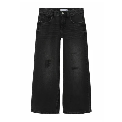 Abbildung von Name it Nkfrose WIDE TE NOOS Flared Jeans für Kinder, Größe: 116, Black denim